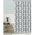 Indigo Kaleidoscope Embossed Shower Curtain, 72"