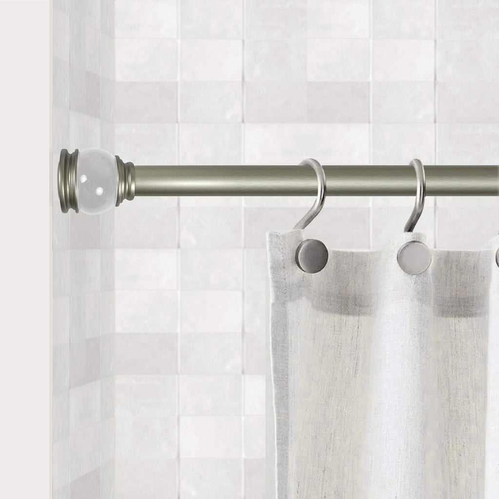 Nicole 1" Clear Shower Tension Rod, 41-72"