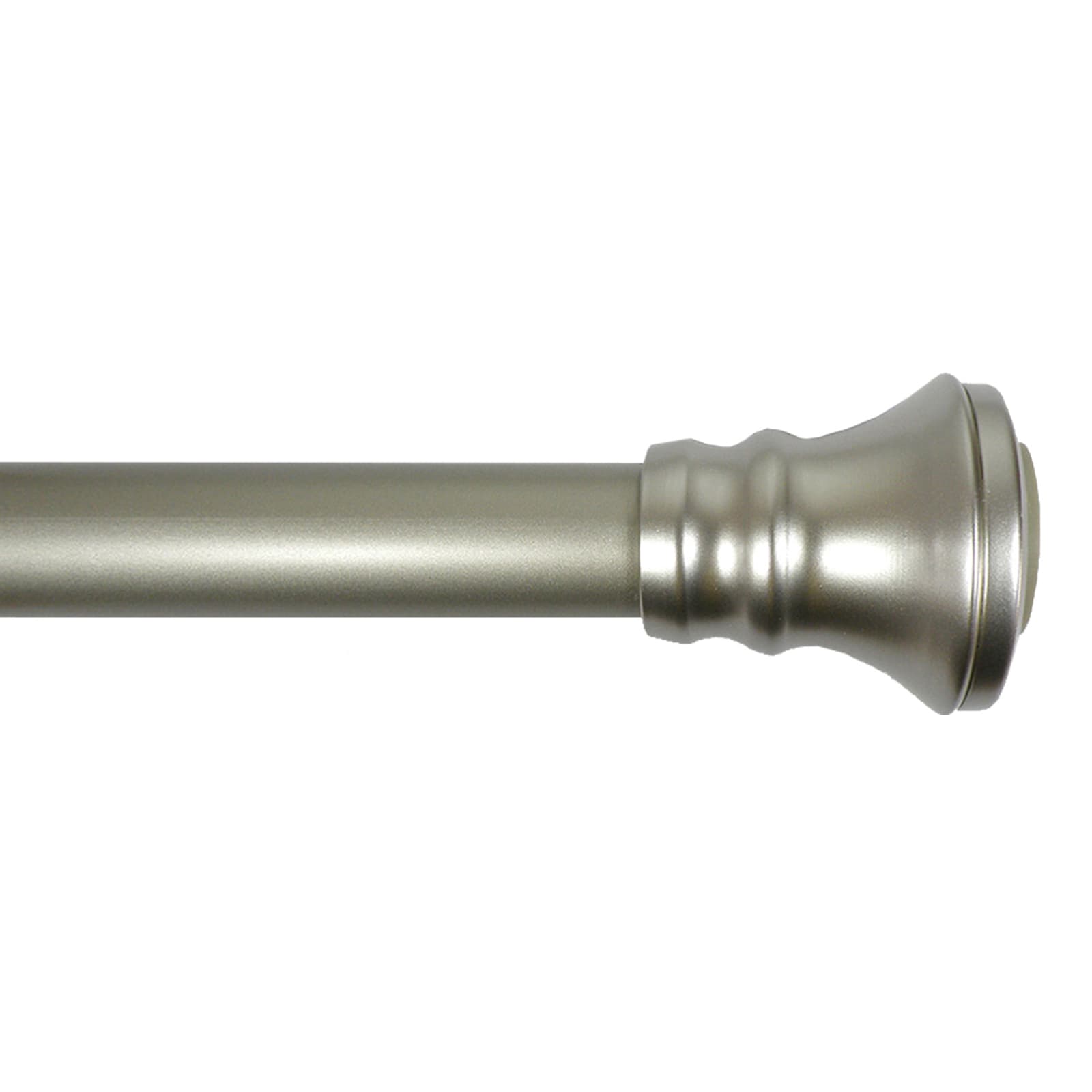 Holly 1" Nickel Finish Tension Shower Rod, 41-72"
