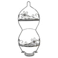 Grey Metal Floral Shower Caddy, 26"