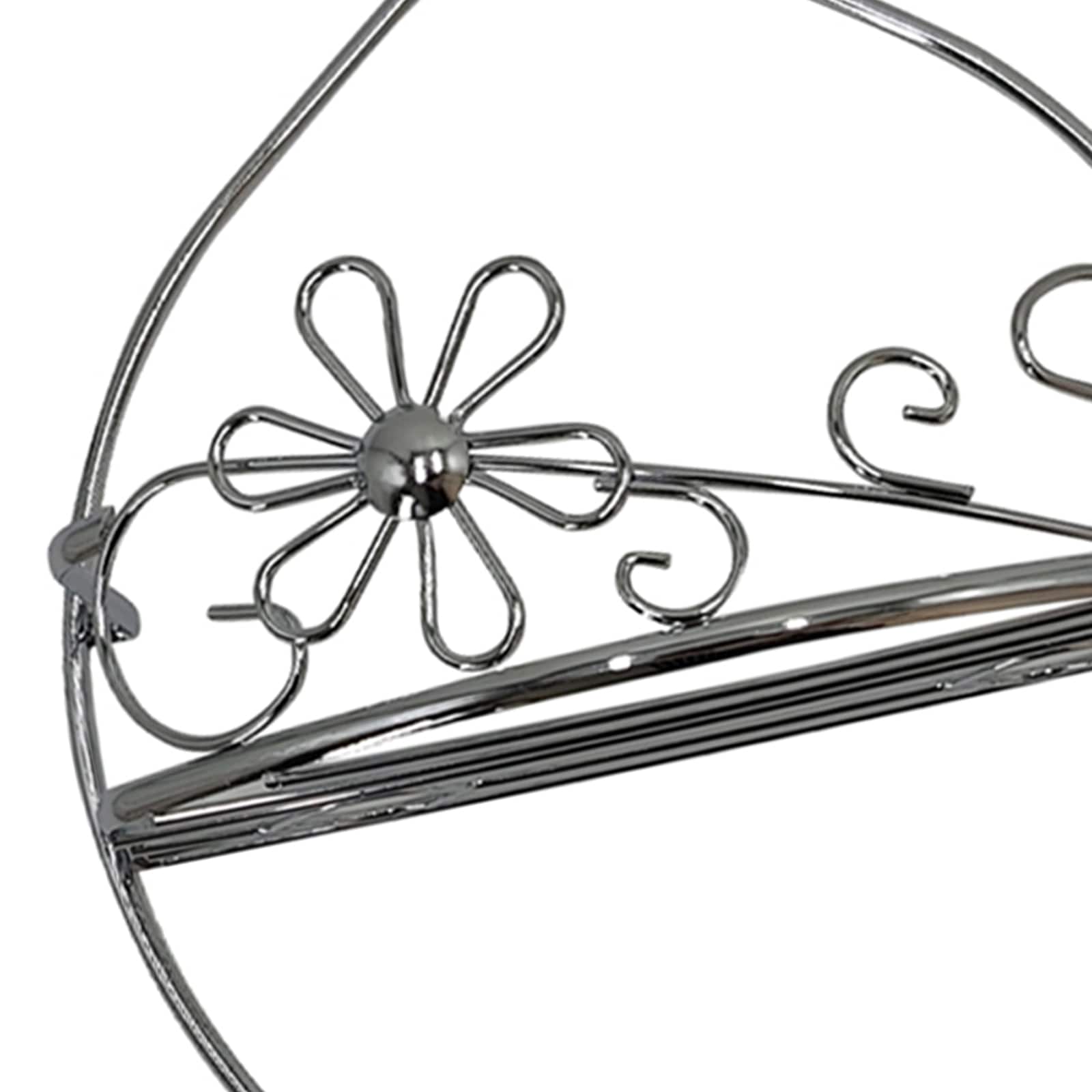 Grey Metal Floral Shower Caddy, 26"