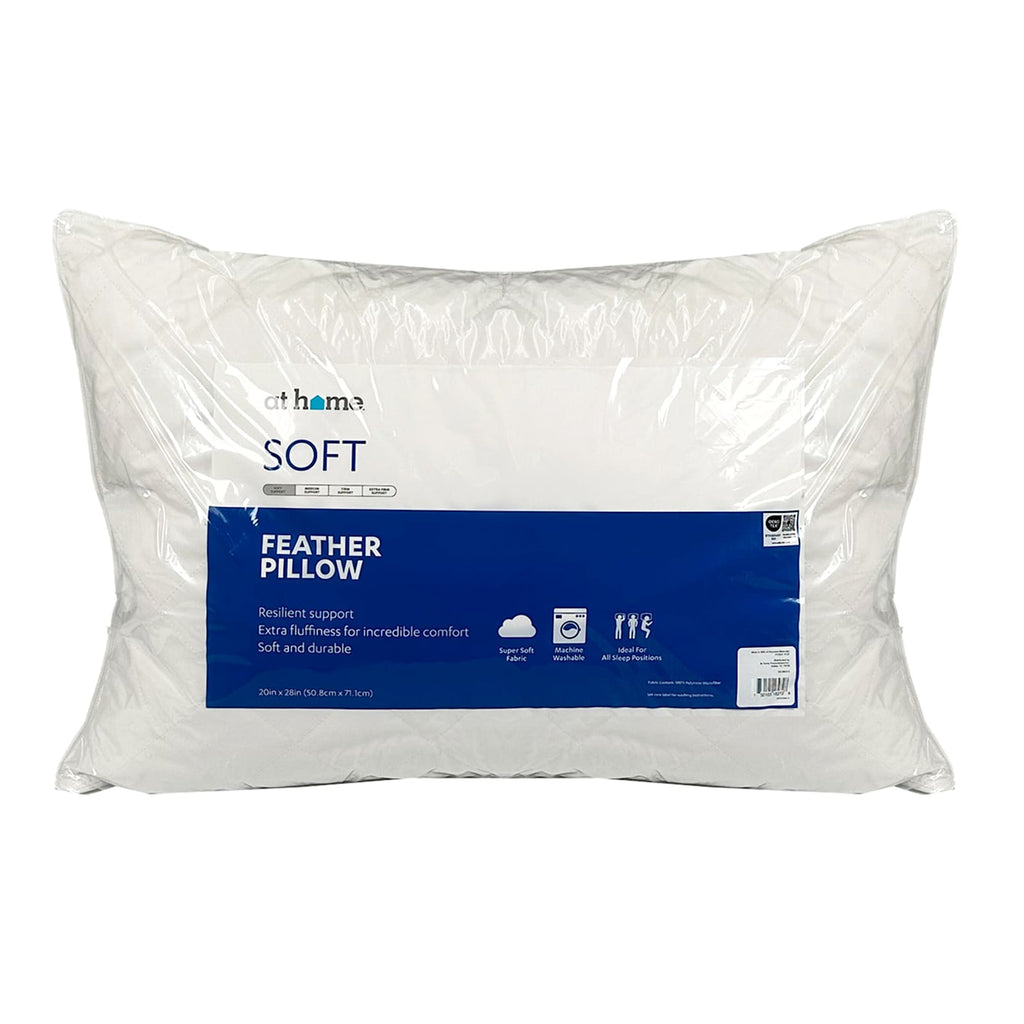 Quilted Feather Bed Pillow, Standard/Queen