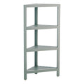 4-Tier Grey Wood Corner Storage Stand
