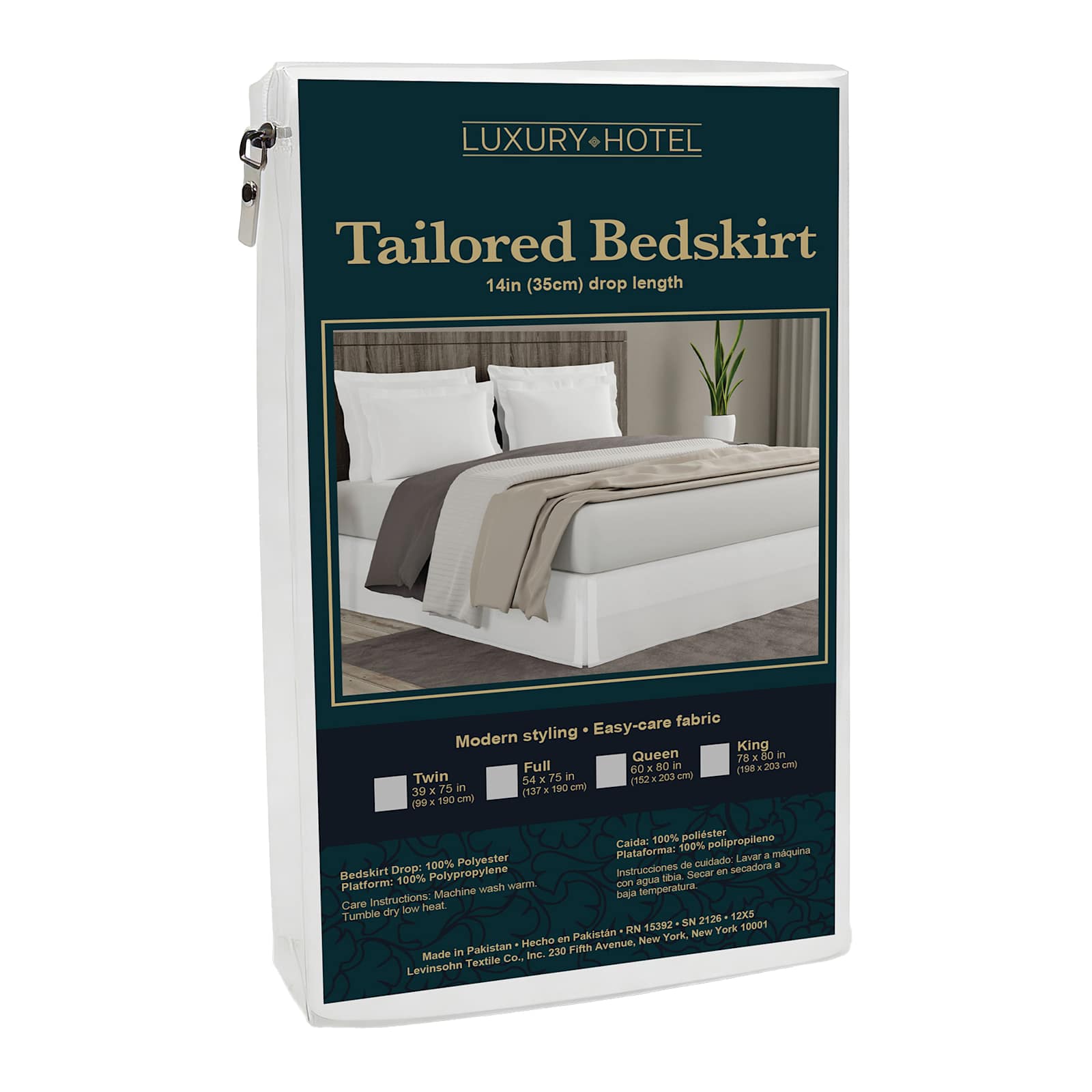 White Pleated Bed Skirt
