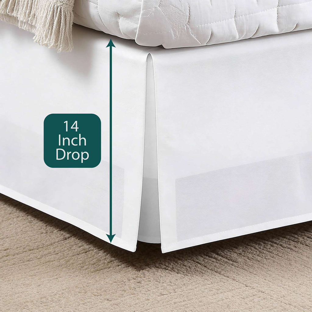White Pleated Bed Skirt
