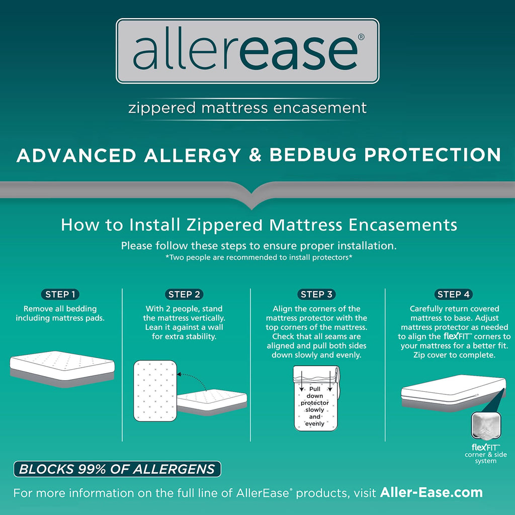 Allergy & Bedbug Mattress Protector, Twin XL