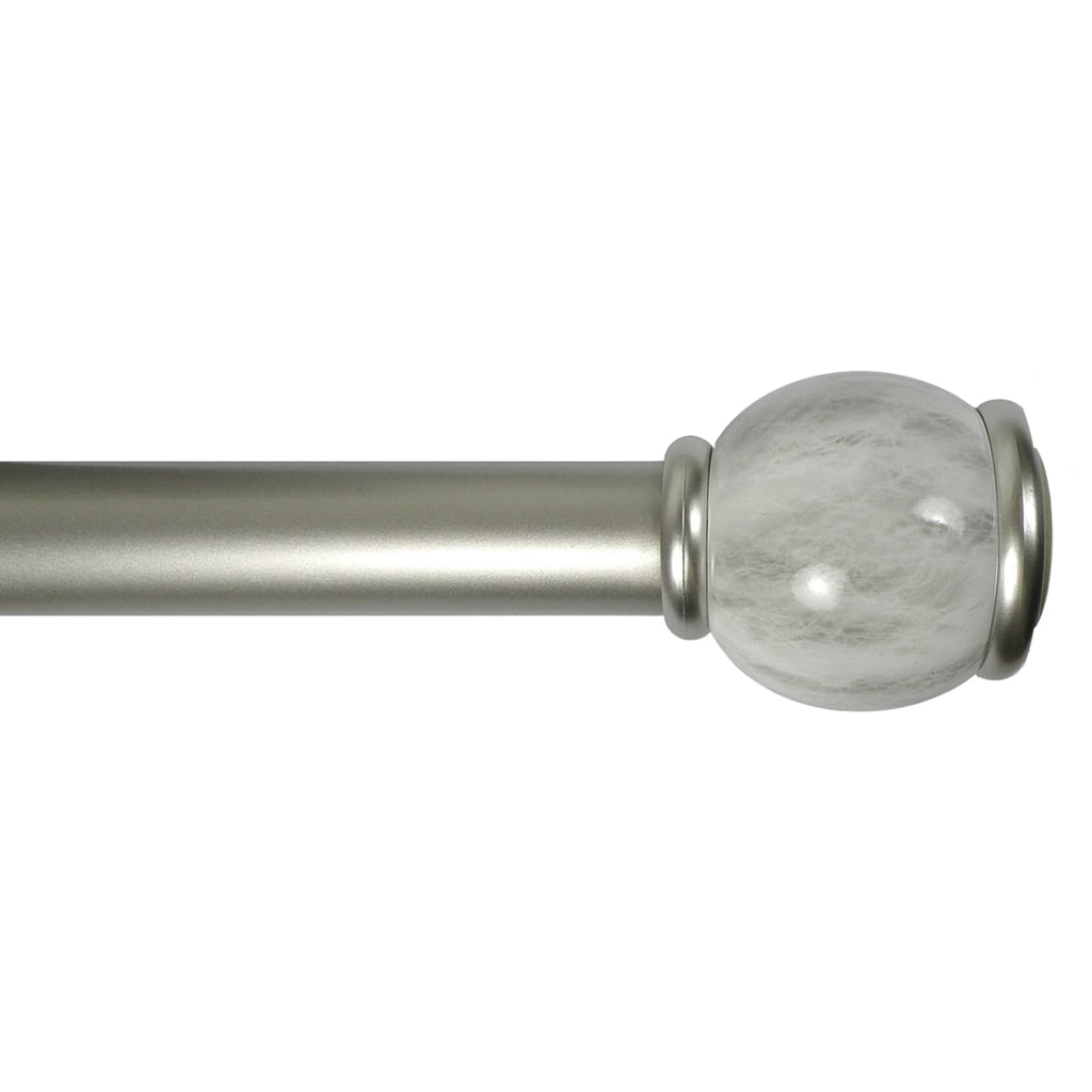 Marbled Steel Shower Rod, 42-72"