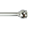 Satin Chrome Tone Steel Shower Rod, 42-72"