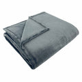 Dark Grey Plush Bed Blanket