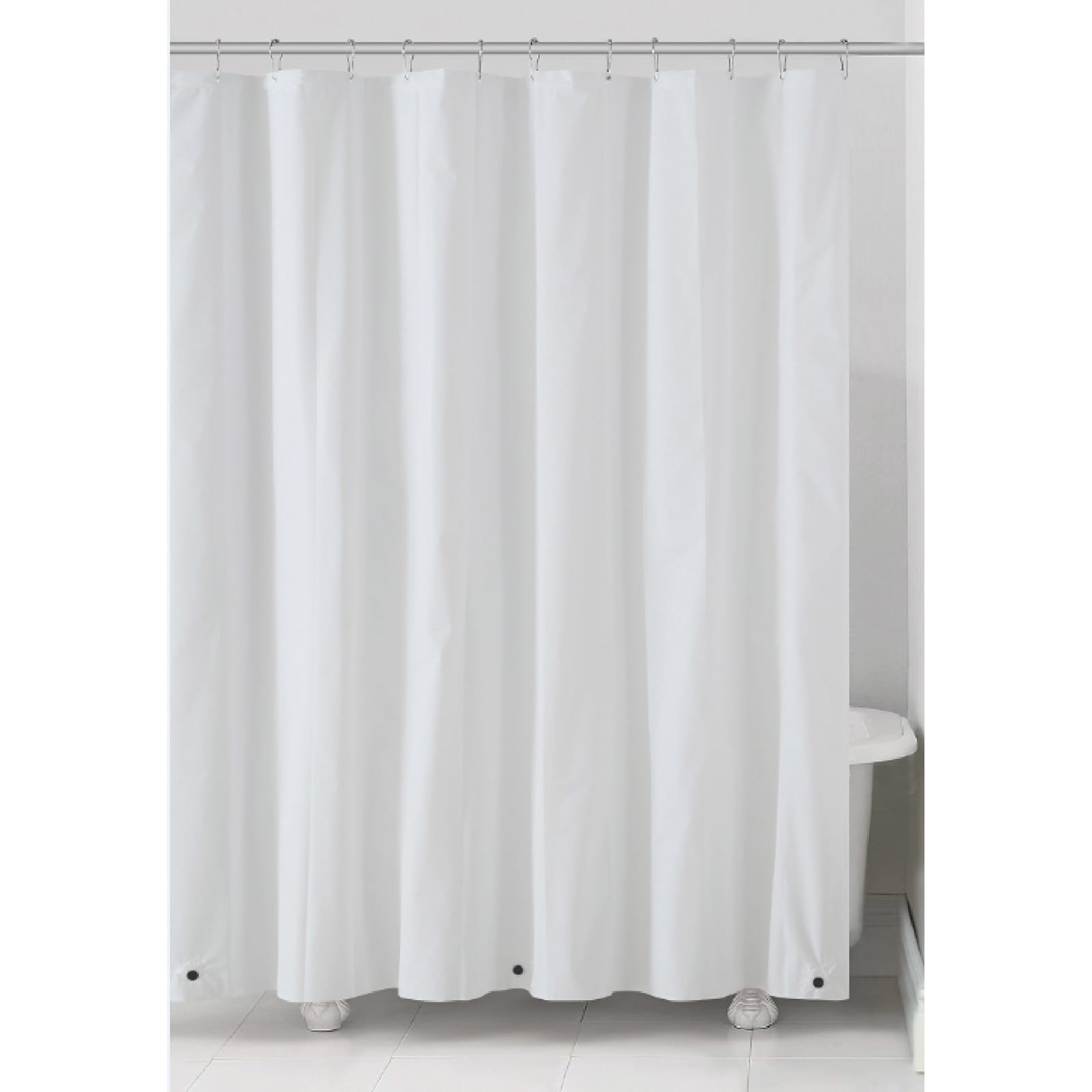 White Heavyweight Peva Shower Liner, 84"