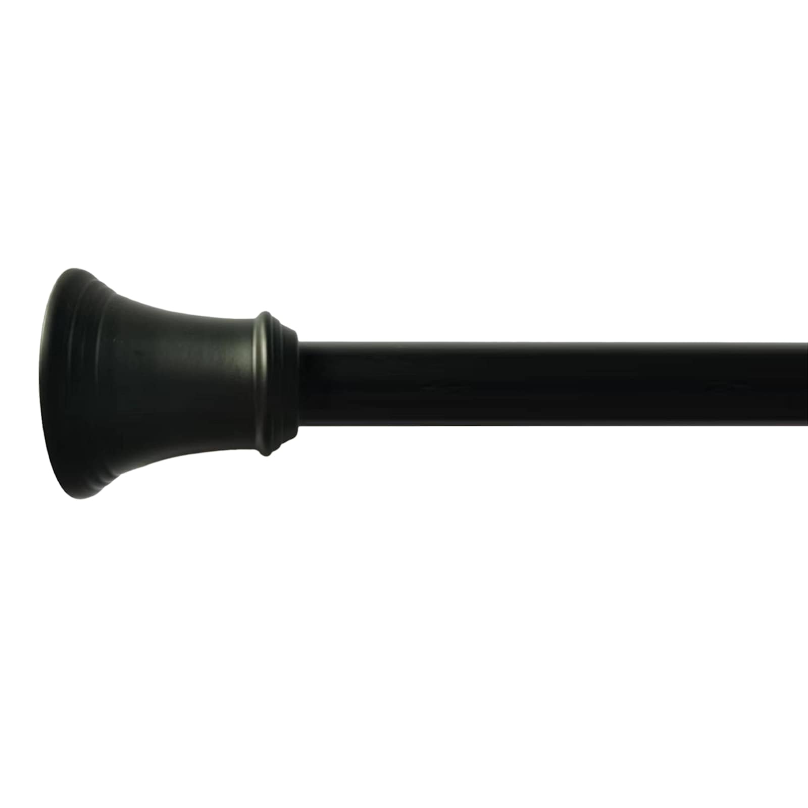 Black Cone Shower Tension Rod, 42-72"