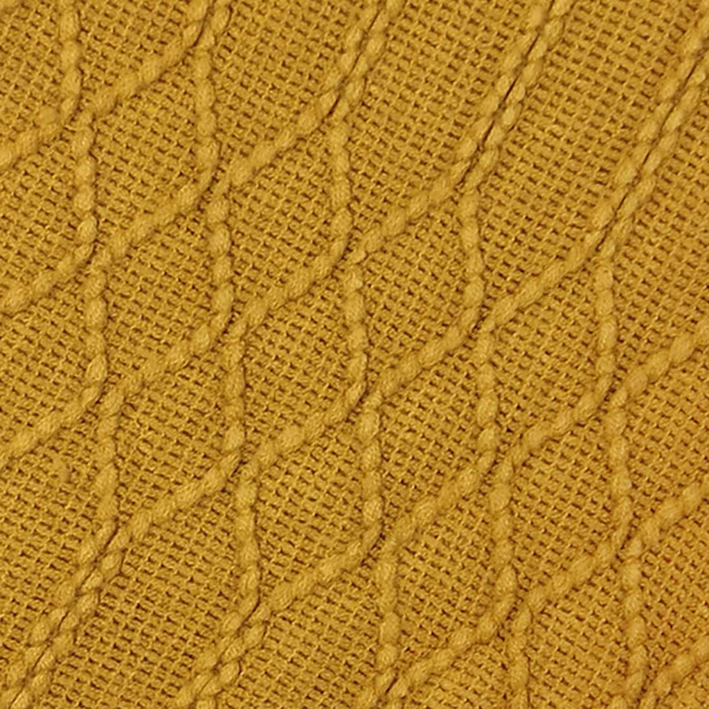 Beverly Mustard Yellow Throw Blanket, 50x60