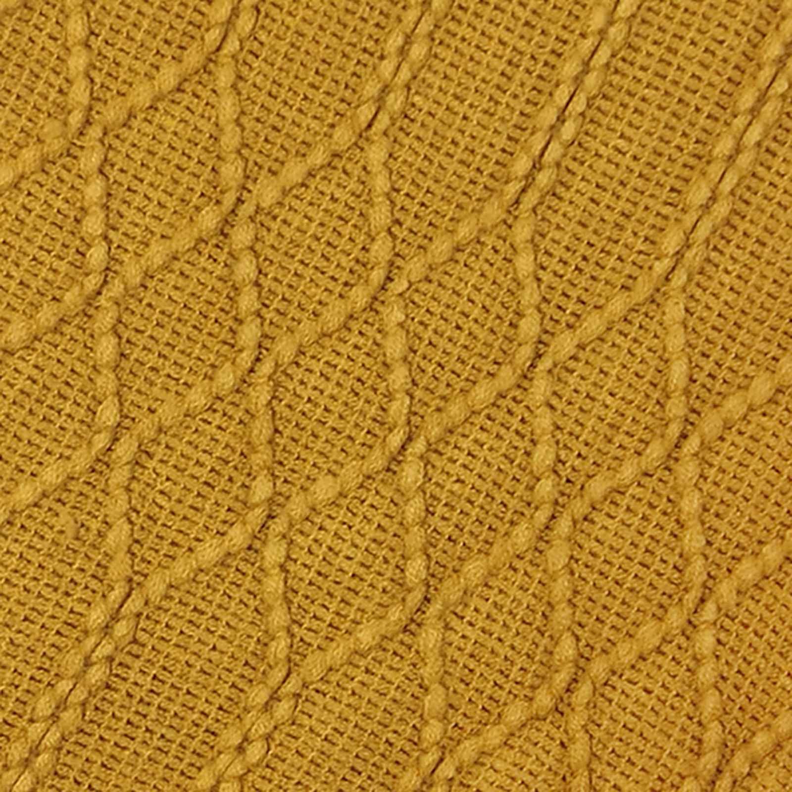 Beverly Mustard Yellow Throw Blanket, 50x60