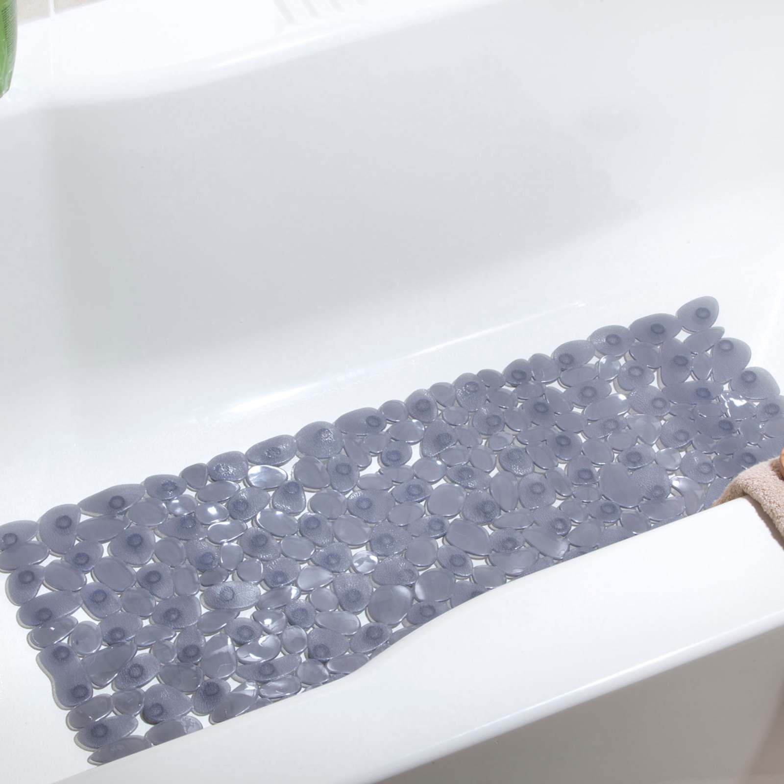 Rockie Grey Bath Mat, 13x28