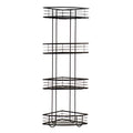 Manhattan 4-Tier Corner Storage Stand, Matte Black