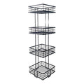 Manhattan 4-Tier Square Storage Stand, Matte Black