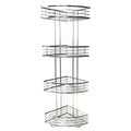 Manhattan 4-Tier Corner Storage Stand, Chrome