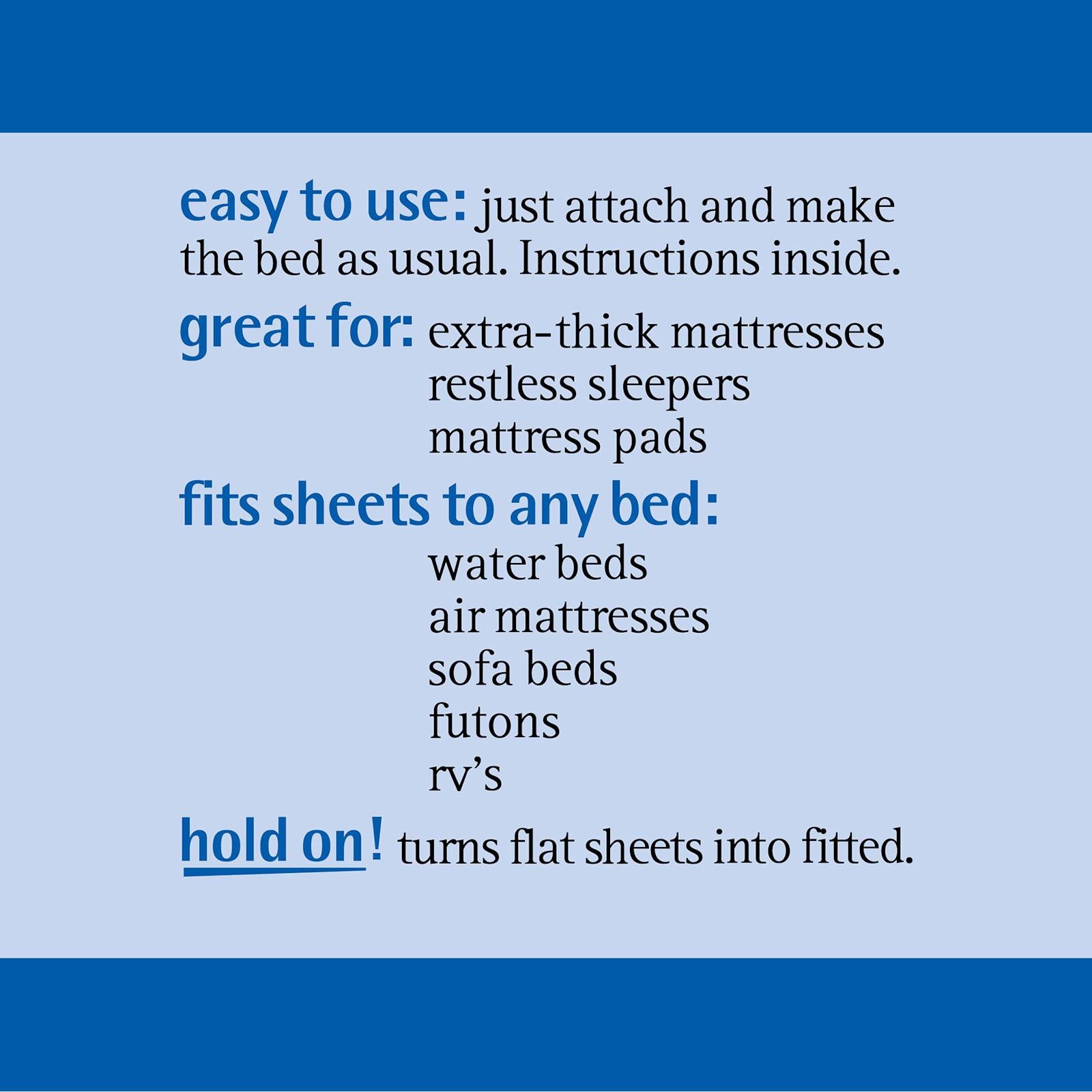 Hold On Sheet Straps