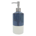 Blue Glazed Soap Dispenser, 5.5"