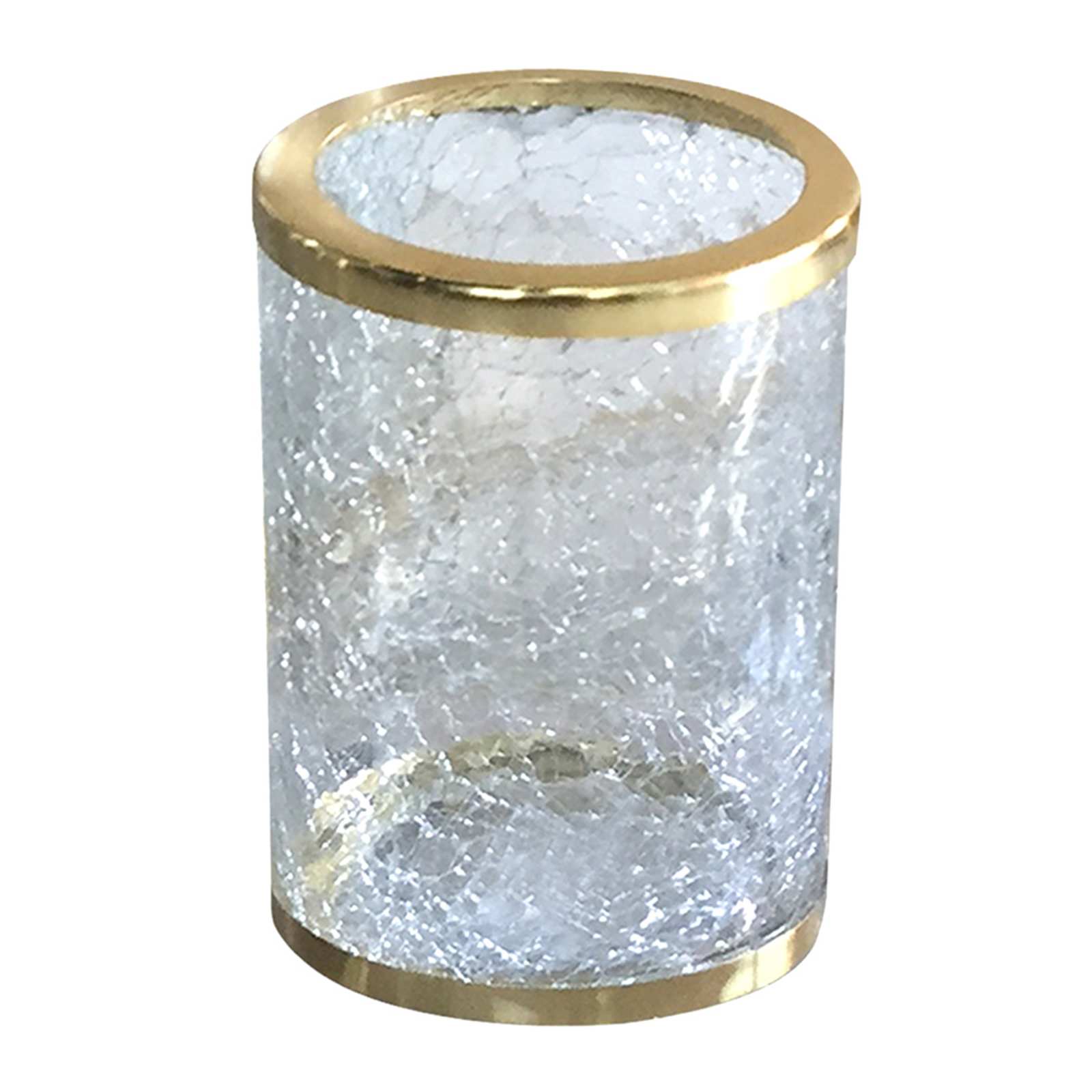 Gold Glass Metal Tumbler, 4.3"
