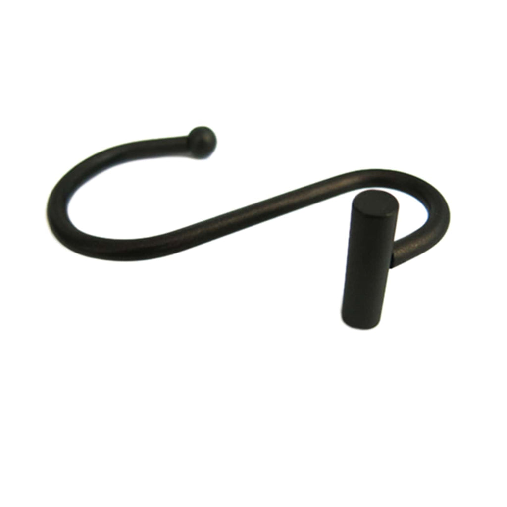 12-Pack Primo S-Shaped Shower Hooks, Matte Black