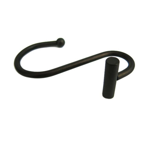 12-Pack Primo S-Shaped Shower Hooks, Matte Black