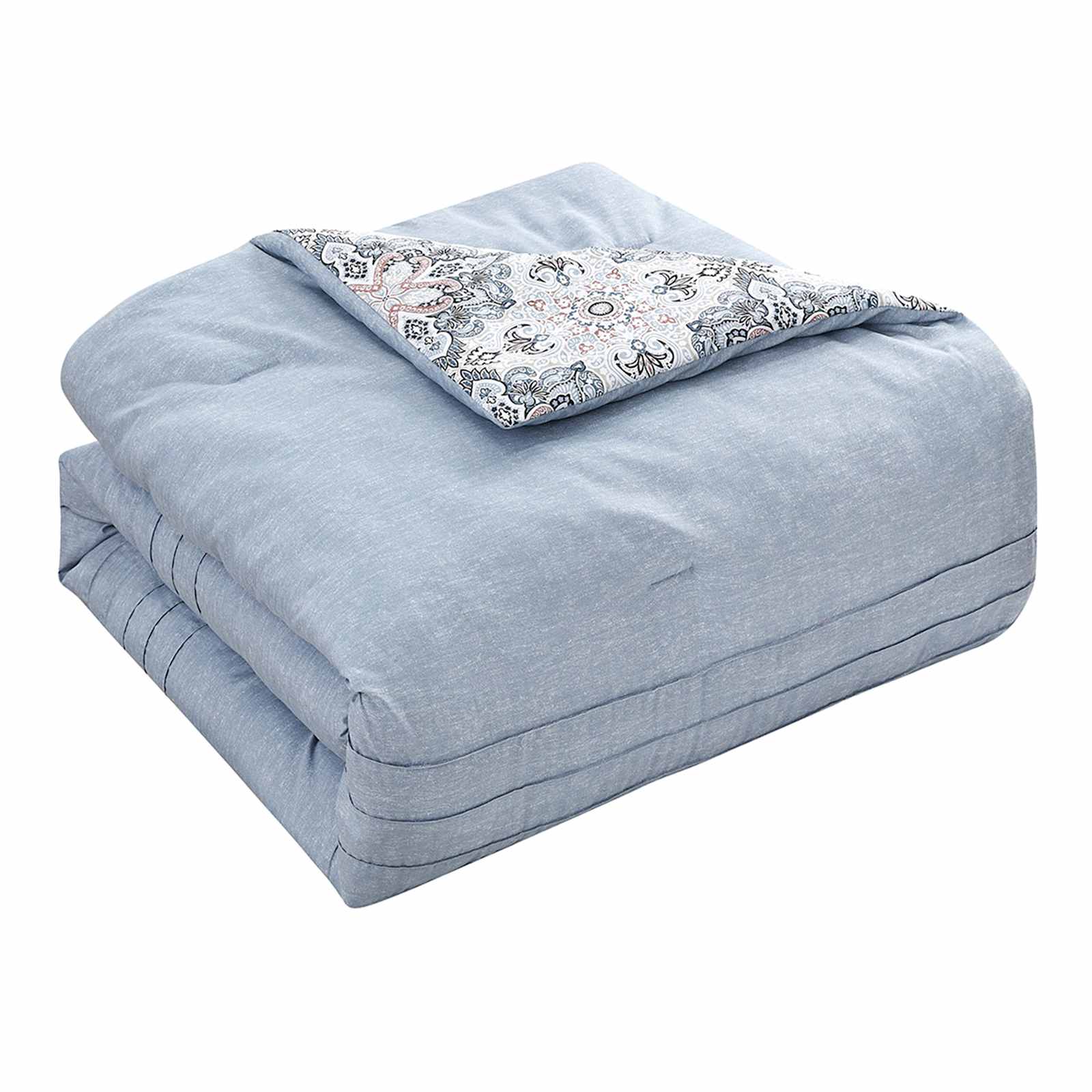 7-Piece Ivey Blue Comforter Set, King