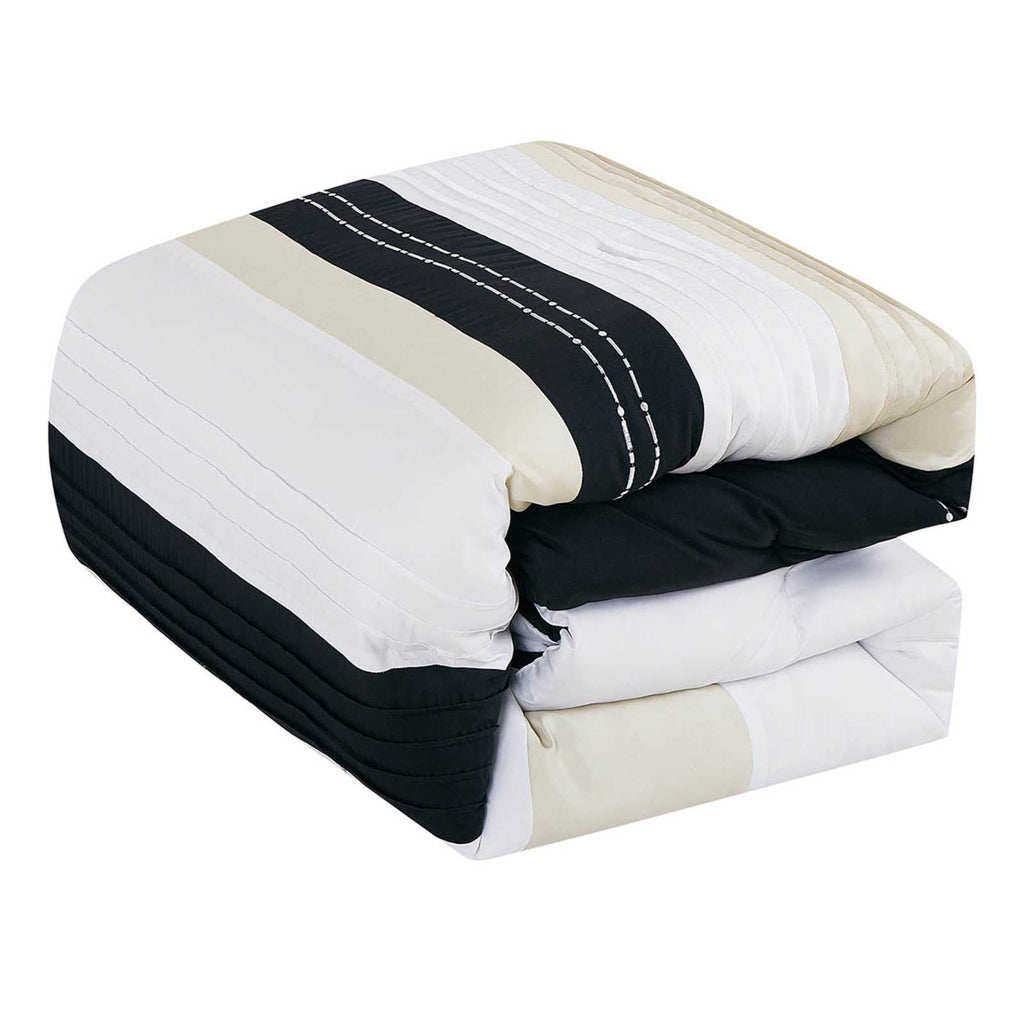 7-Piece Jasper Multicolor Striped Comforter Set