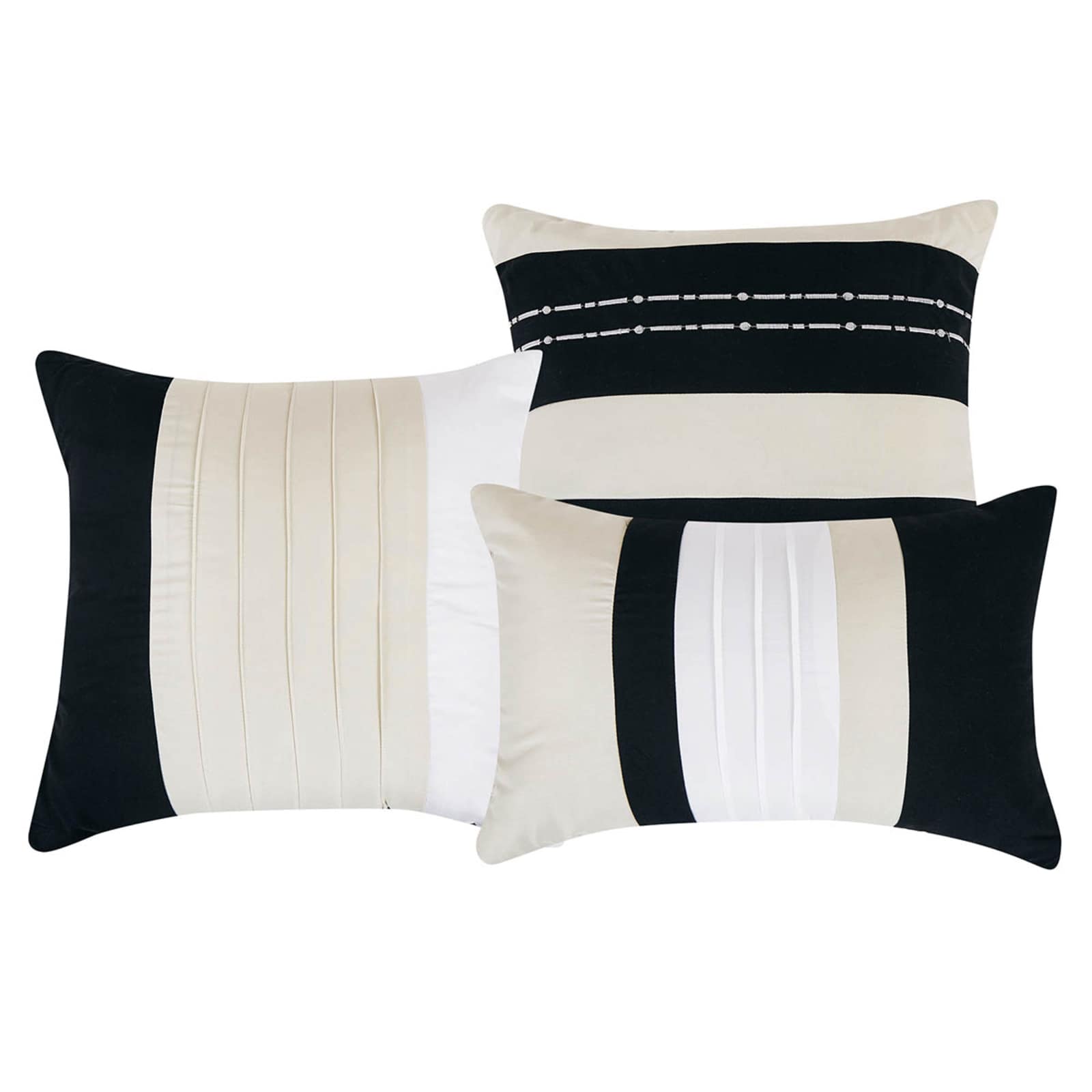 7-Piece Jasper Multicolor Striped Comforter Set