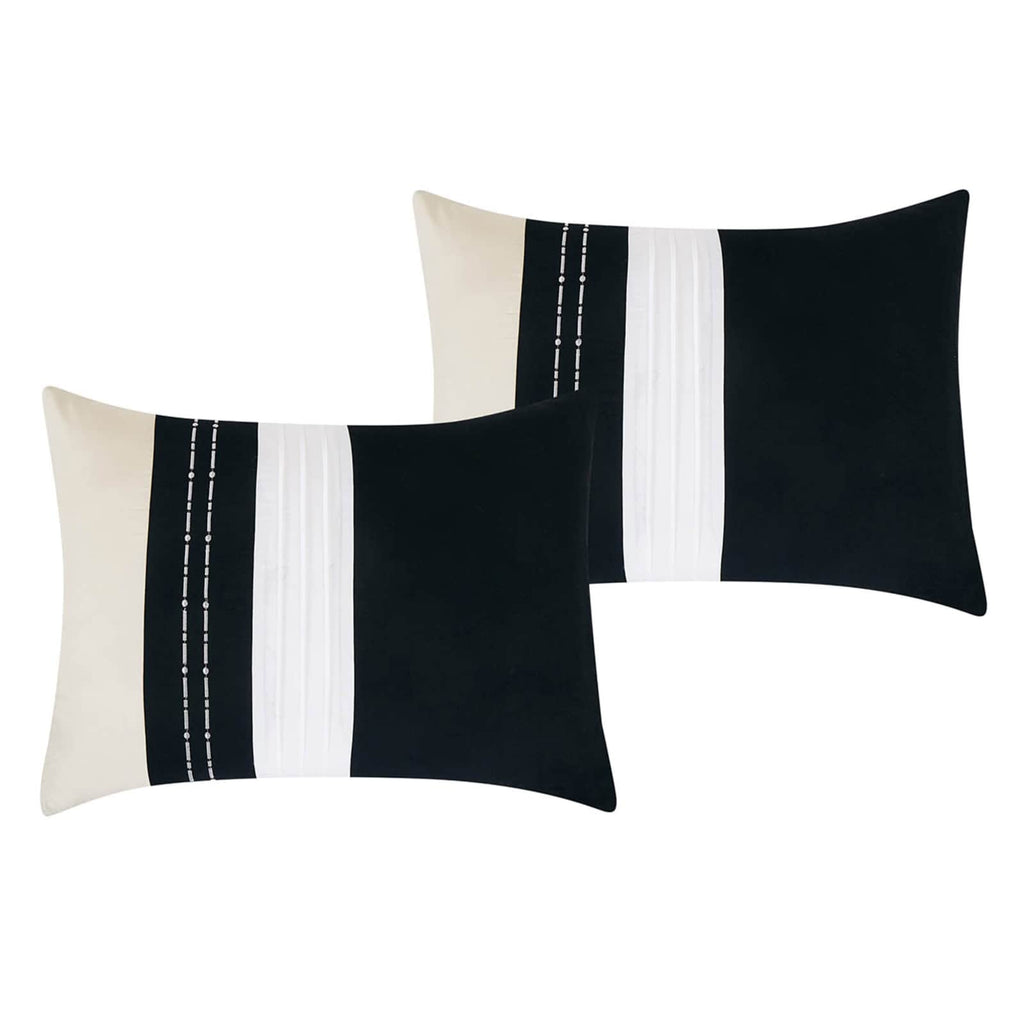 7-Piece Jasper Multicolor Striped Comforter Set