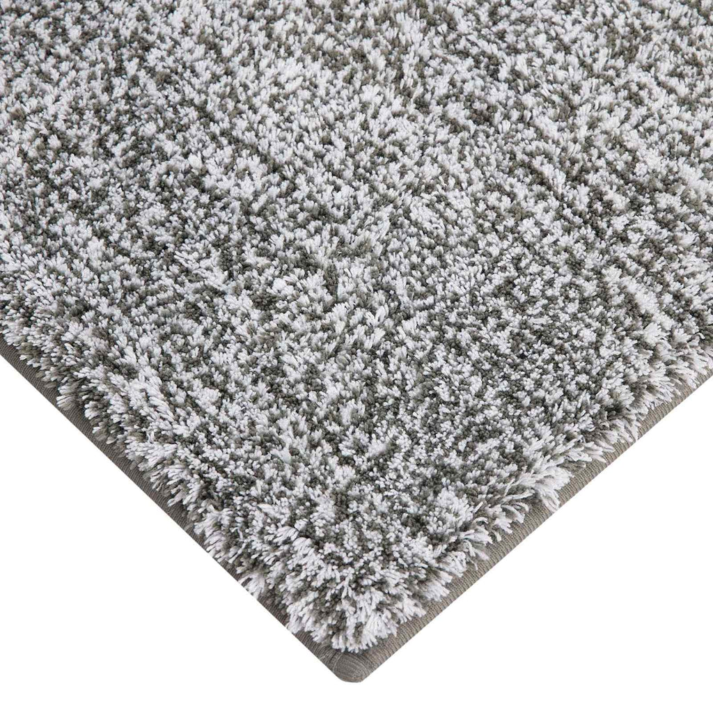 2-Piece Dark Grey Tufted Bath Rug Set