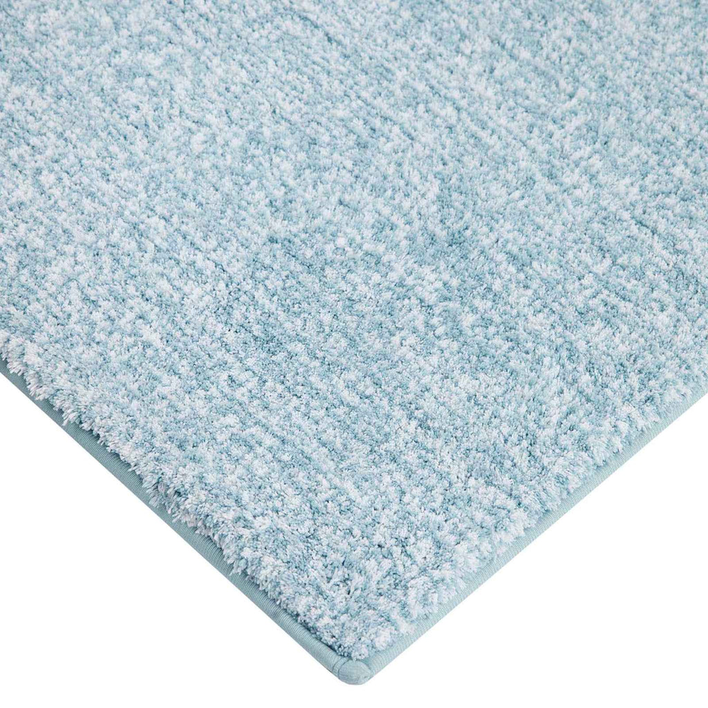2-Piece Aqua & White Tufted Bath Rug Set
