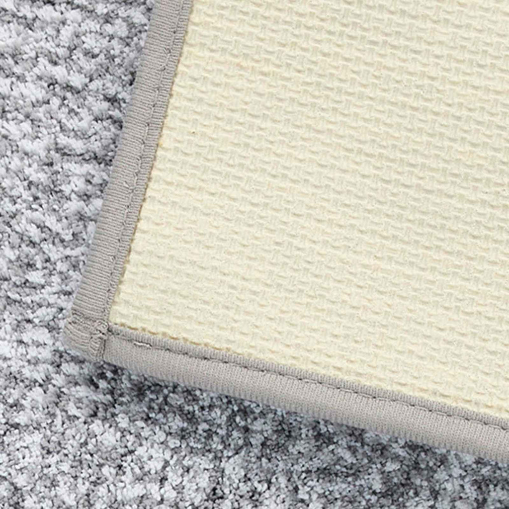 2-Piece Grey & White Tufted Bath Rug Set