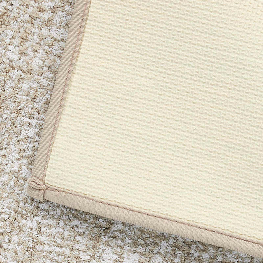 2-Piece Natural & White Tufted Bath Rug Set
