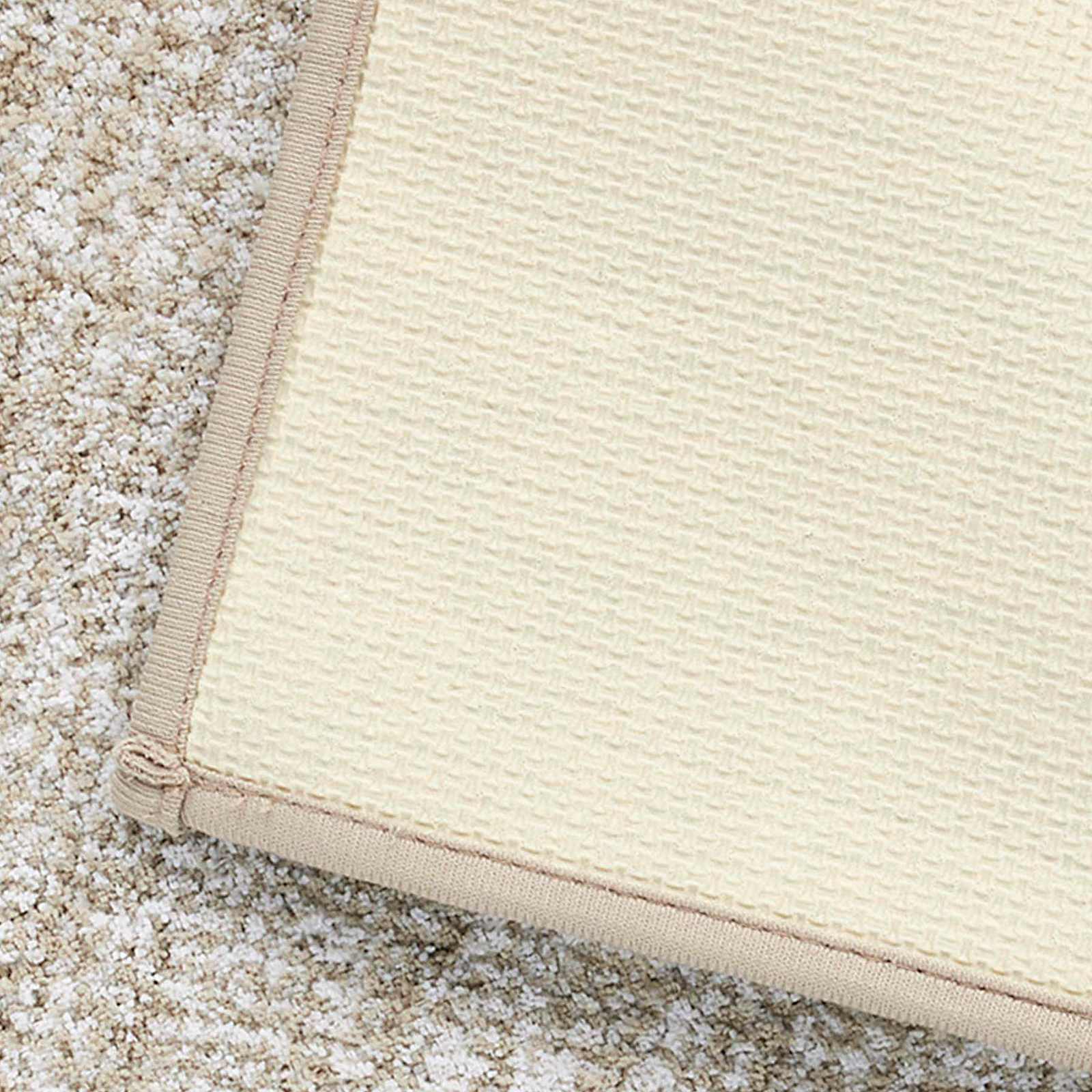 2-Piece Natural & White Tufted Bath Rug Set