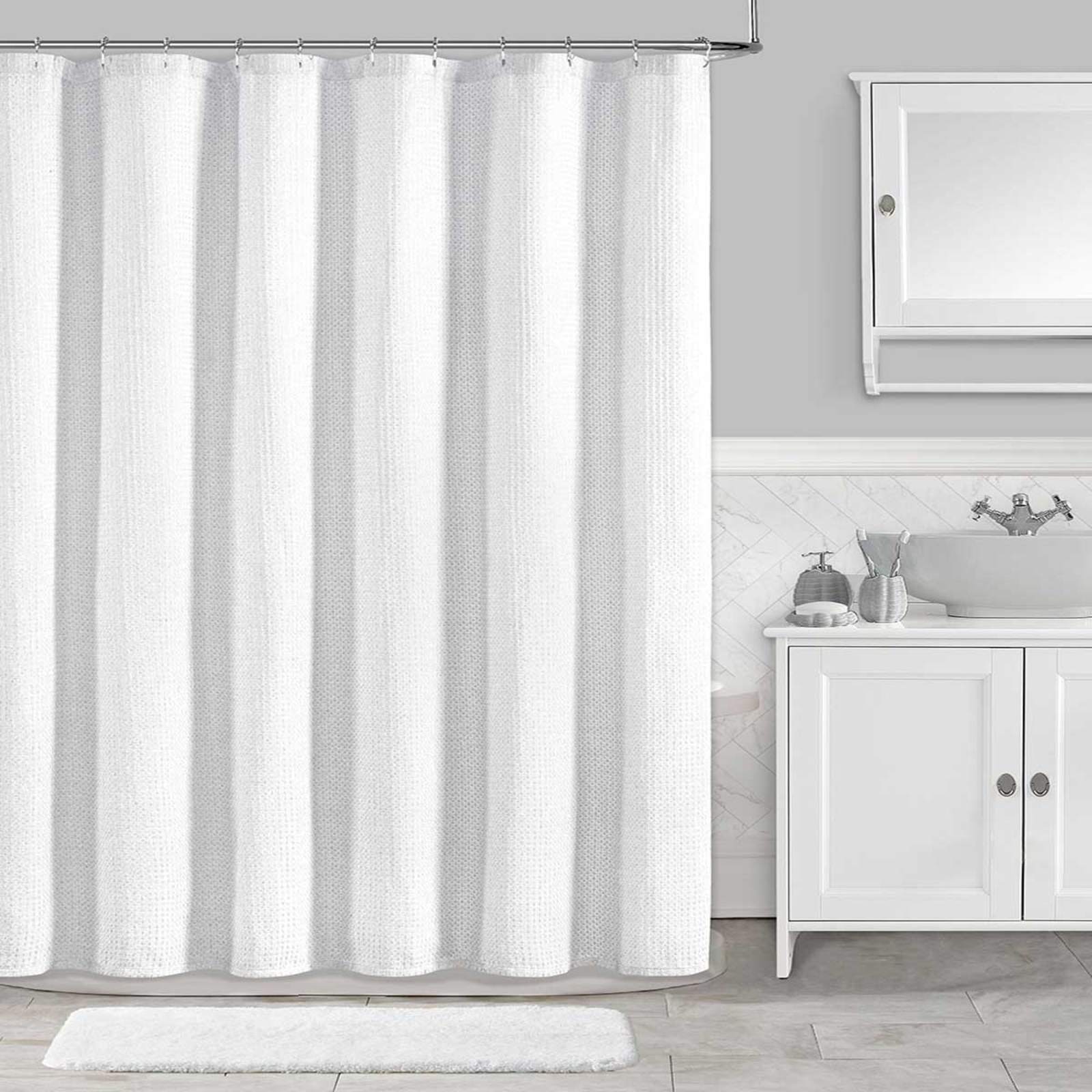 White Sussex Shower Curtain, 72"