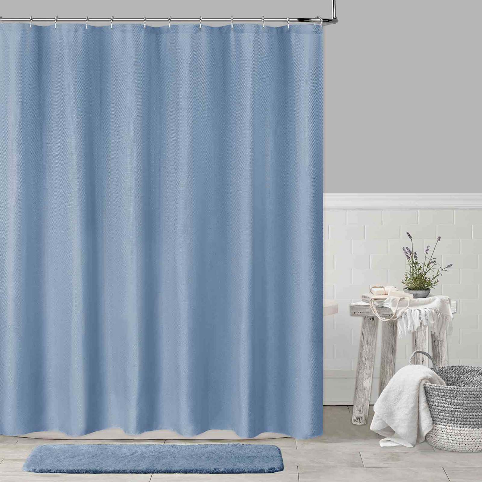 Blue Cassie Shower Curtain, 72"