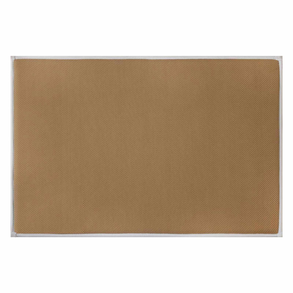 White Waffle Border Memory Foam Cotton Bath Rug, 20x30