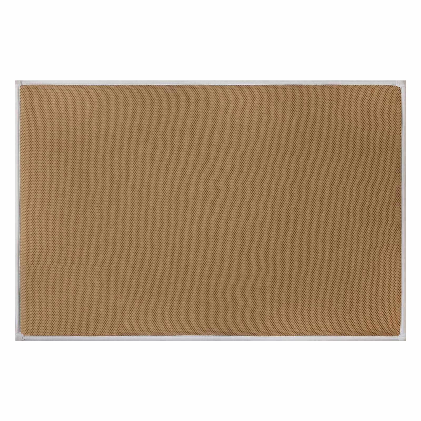 White Waffle Border Memory Foam Cotton Bath Rug, 20x30