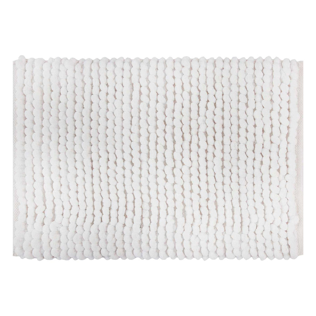2-Pack White Loop Bath Rug Set, 17x24 & 20x30