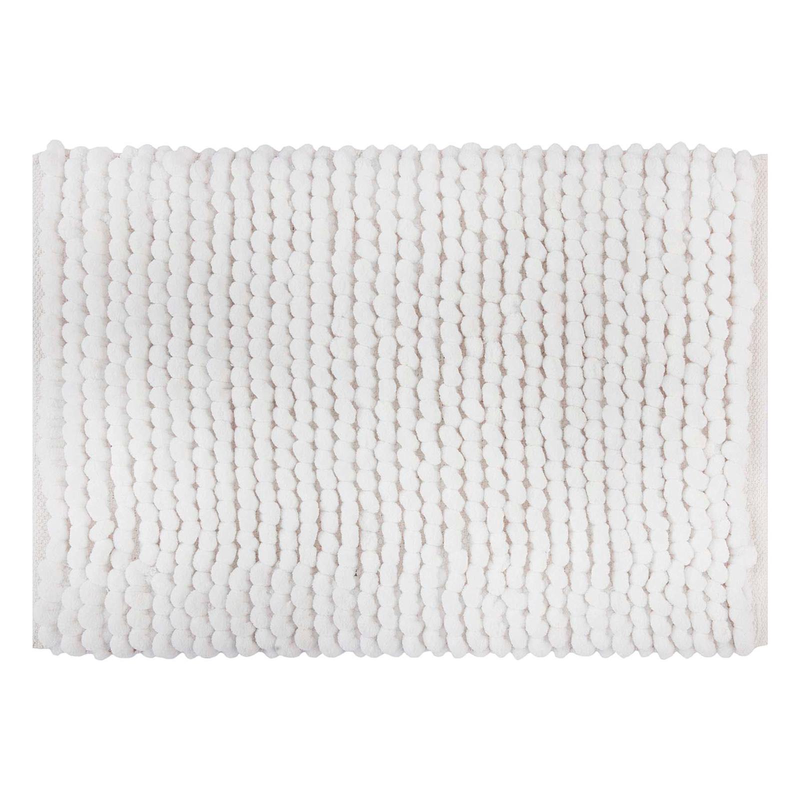2-Pack White Loop Bath Rug Set, 17x24 & 20x30