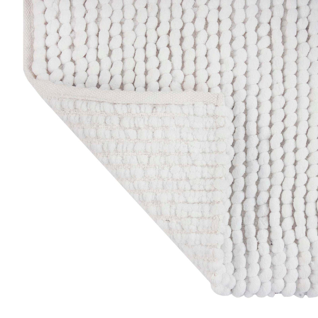 2-Pack White Loop Bath Rug Set, 17x24 & 20x30