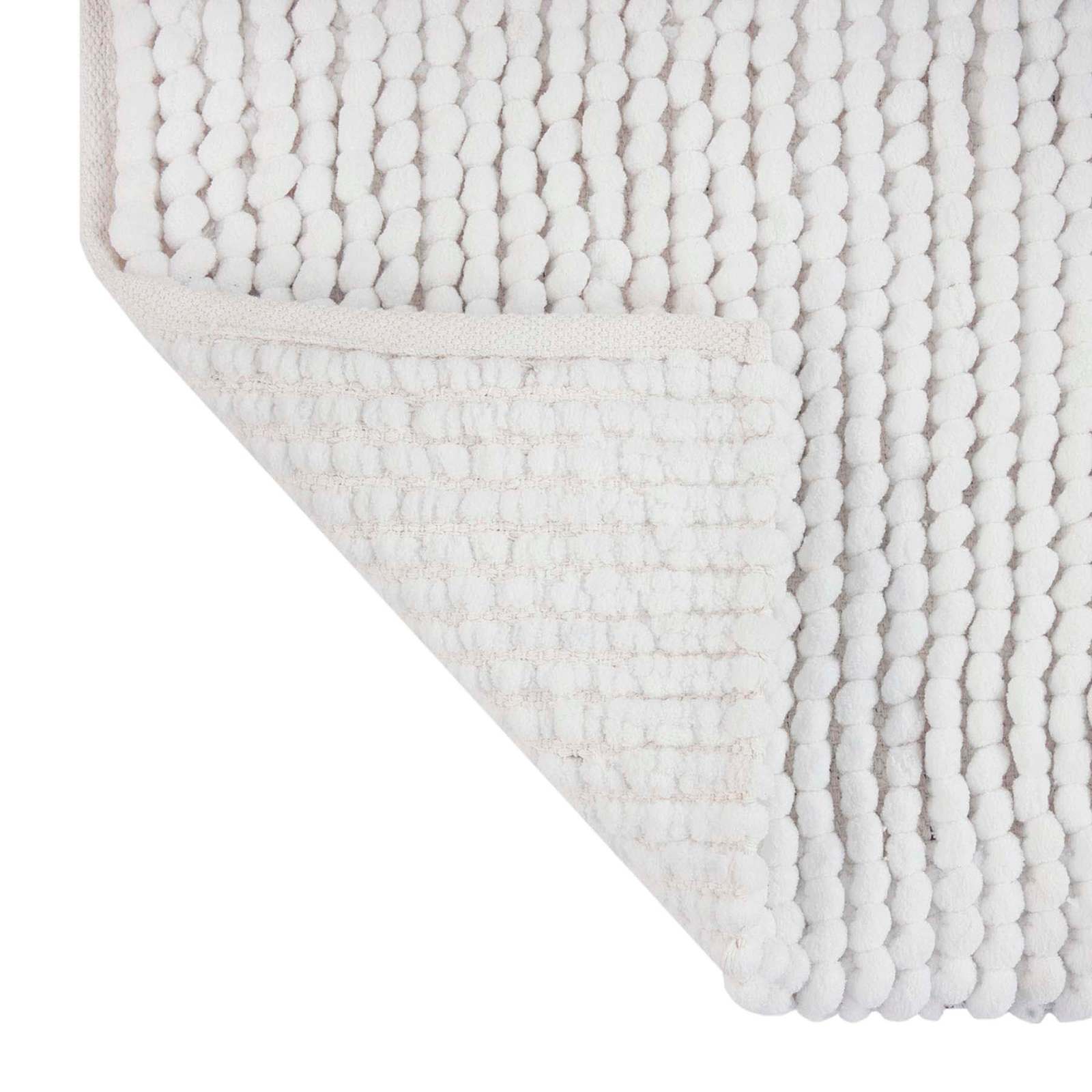 2-Pack White Loop Bath Rug Set, 17x24 & 20x30