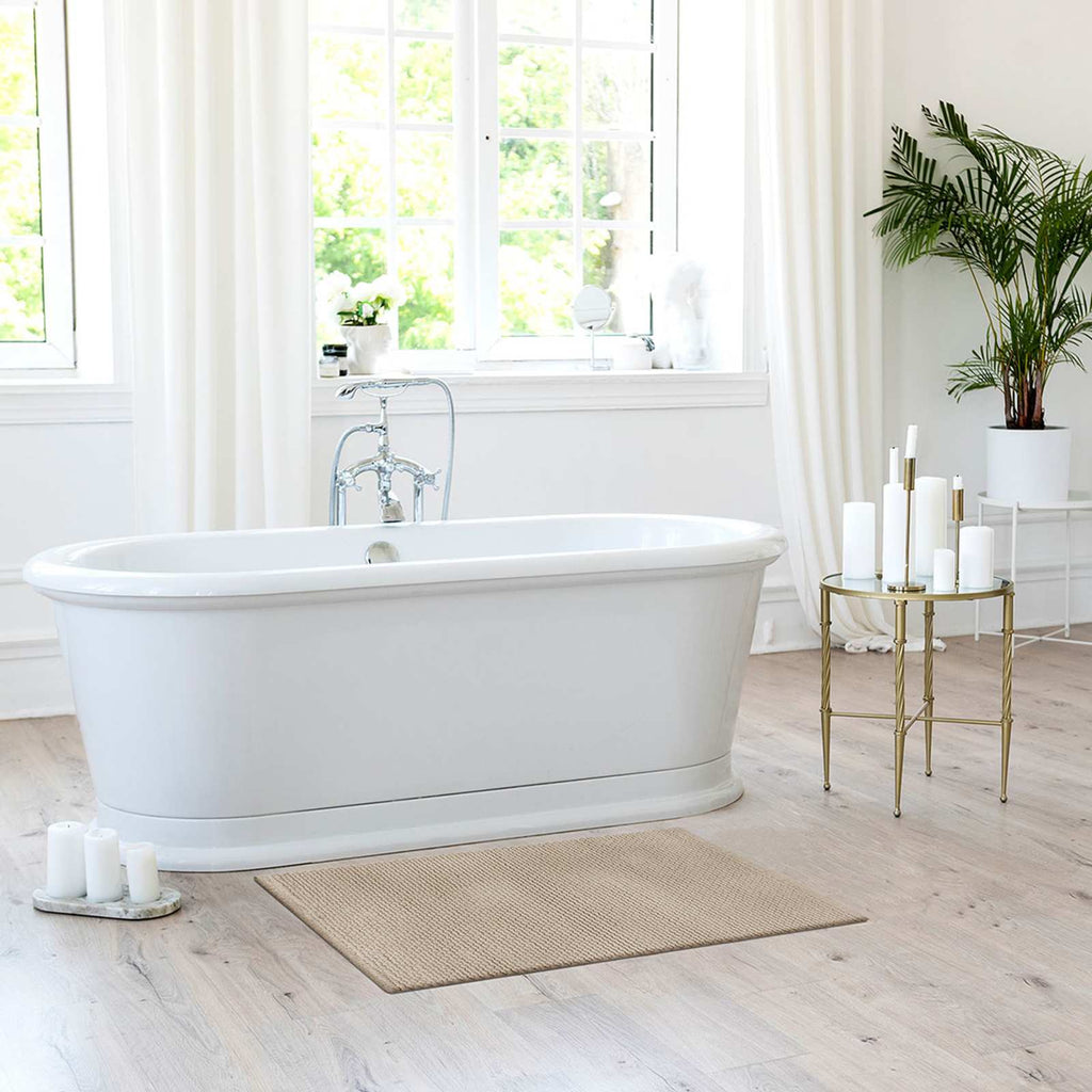 Stone Braided Cotton Bath Rug, 20x30
