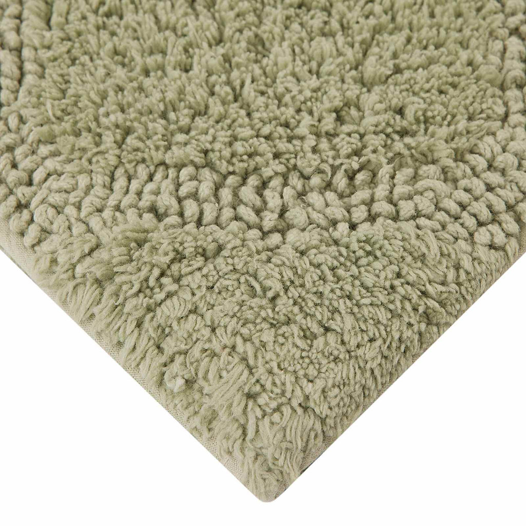 2-Pack Green Diamond Bath Rug Set, 17x24 & 20x32
