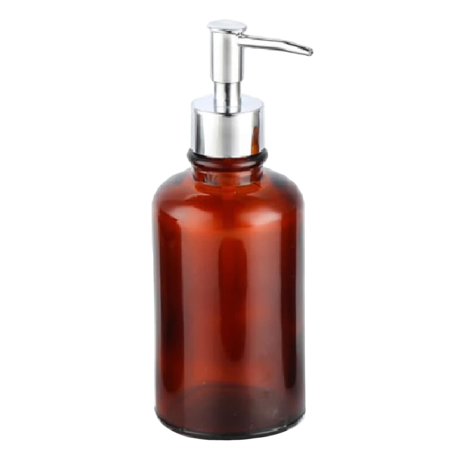 Asher Glass Amber Soap Dispenser, 8.1"