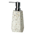 Mica White Terrazzo Cement Soap Dispenser, 7.7"