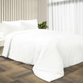 3-Piece White Washed Cotton Percale Comforter Set