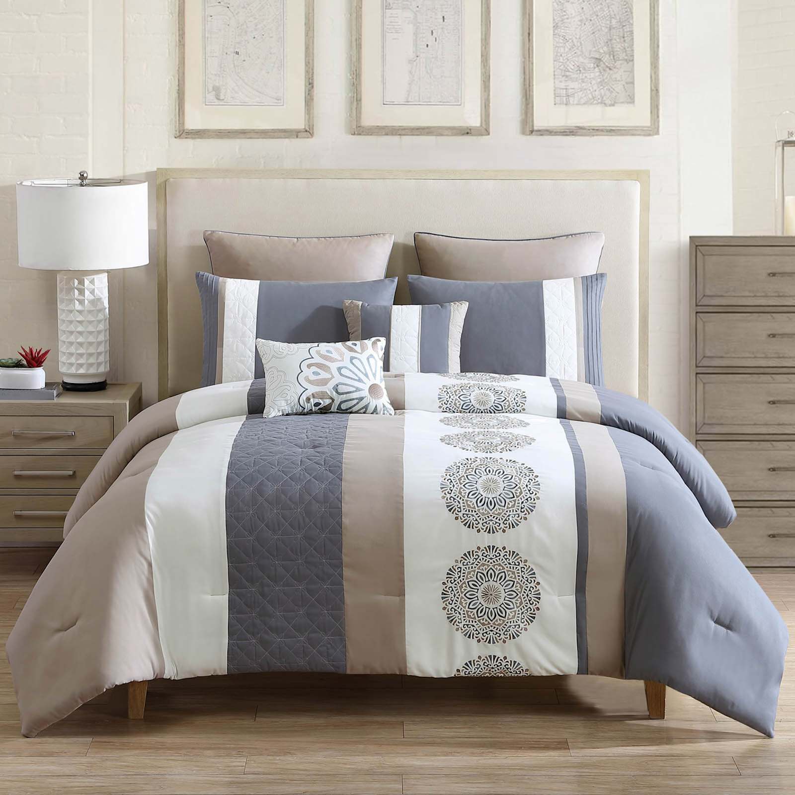 7-Piece Crentwood Multicolor Comforter Set, King
