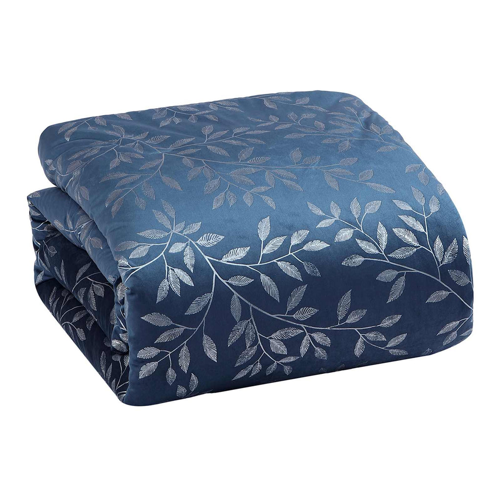 7-Piece Villard Blue Comforter Set, Full/Queen